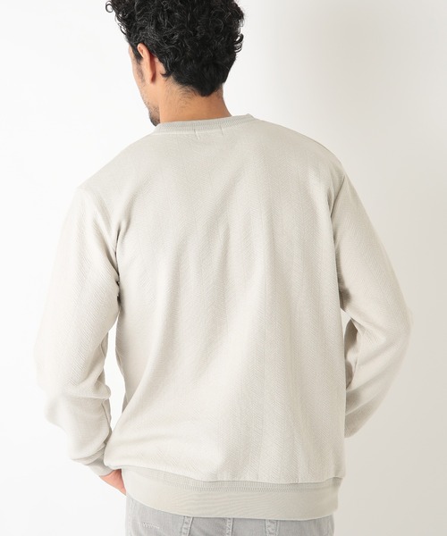 MEN'S BIGI（メンズビギ）の「フクレヘリンボーンカットソー（Tシャツ/カットソー・メンズ・オフホワイト/ブラック/サーモンピンク・01/02/03）」の18枚目の写真