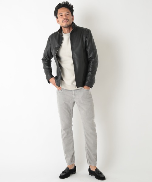 MEN'S BIGI（メンズビギ）の「フクレヘリンボーンカットソー（Tシャツ/カットソー・メンズ・オフホワイト/ブラック/サーモンピンク・01/02/03）」の19枚目の写真