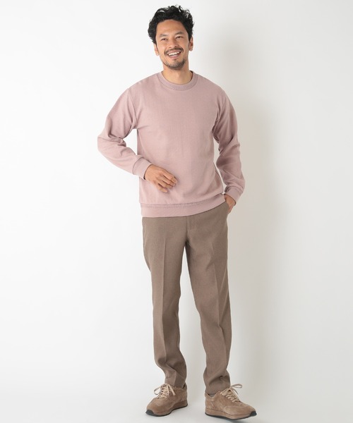 MEN'S BIGI（メンズビギ）の「フクレヘリンボーンカットソー（Tシャツ/カットソー・メンズ・オフホワイト/ブラック/サーモンピンク・01/02/03）」の11枚目の写真