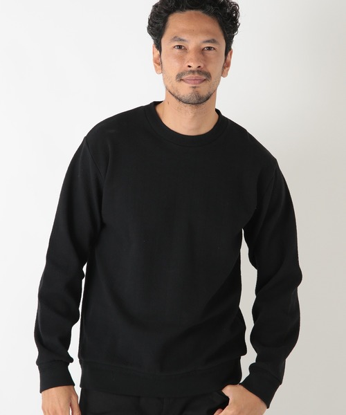 MEN'S BIGI（メンズビギ）の「フクレヘリンボーンカットソー（Tシャツ/カットソー・メンズ・オフホワイト/ブラック/サーモンピンク・01/02/03）」の7枚目の写真