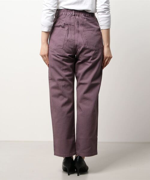 moment+(モーメントプラス)の「アソートセールカラーヘビーツイルストレートパンツ(デニムパンツ・レディース・パープル/ブラウン/ブラック/グレイッシュベージュ・S/M/L)」の5枚目の写真