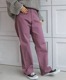 moment+ | カラーヘビーツイルストレートパンツ(デニムパンツ)