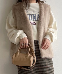 w closet | カレッジプリントスエットショートプルオーバー(スウェット)