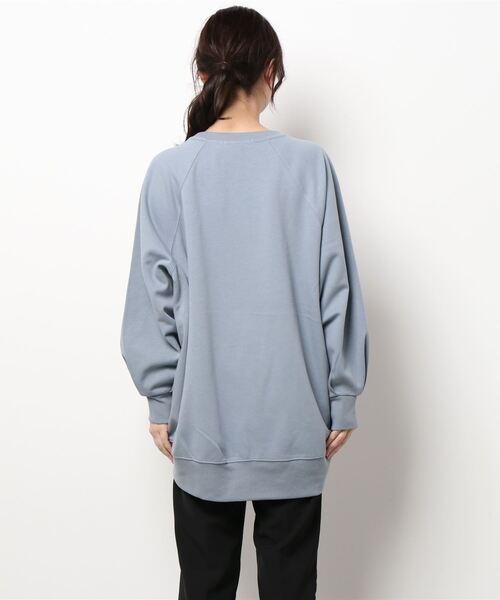 AMERICAN HOLIC（アメリカンホリック）の「サイドZIPコクーンポンチチュニック（Tシャツ/カットソー・レディース・サックスブルー/モカ/アイボリー/チャコールグレー・M/L）」の10枚目の写真