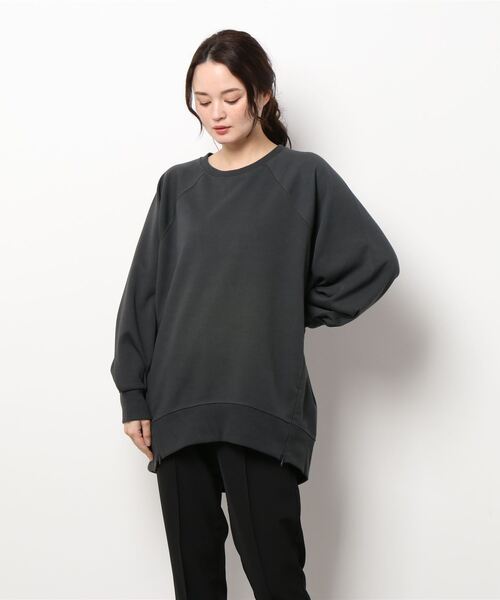 AMERICAN HOLIC（アメリカンホリック）の「サイドZIPコクーンポンチチュニック（Tシャツ/カットソー・レディース・サックスブルー/モカ/アイボリー/チャコールグレー・M/L）」の7枚目の写真