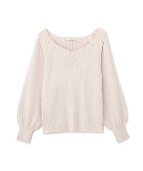 PROPORTION BODY DRESSING（プロポーションボディドレッシング）の「ハートカットランダムリブマトンスリーブ / 1212170202（ニット/セーター・レディース・ライトグリーン/オフホワイト/パープル・MEDIUM/SMALL）」の20枚目の写真