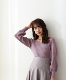 PROPORTION BODY DRESSING | ハートカットランダムリブマトンスリーブ / 1212170202(ニット/セーター)