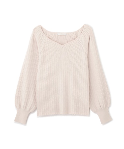 PROPORTION BODY DRESSING（プロポーションボディドレッシング）の「ハートカットランダムリブマトンスリーブ / 1212170202（ニット/セーター・レディース・ライトグリーン/オフホワイト/パープル・MEDIUM/SMALL）」の10枚目の写真