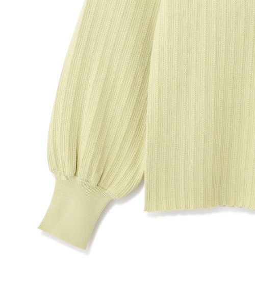 PROPORTION BODY DRESSING（プロポーションボディドレッシング）の「ハートカットランダムリブマトンスリーブ / 1212170202（ニット/セーター・レディース・ライトグリーン/オフホワイト/パープル・MEDIUM/SMALL）」の18枚目の写真