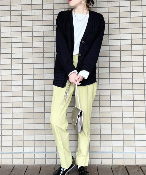 DRESKIP（ドレスキップ）の「◆綿混バルキ－パッチワーク風ニットカーディガン（カーディガン/ボレロ・レディース・ブラック/オフホワイト/グリーン系・02/03/04）」の18枚目の写真