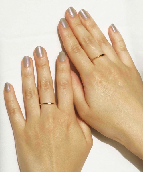 foun.（フォウン）の「foun.Slap ring GOLD 打ち込み　シルバー925+K18GP　リング（リング・レディース・ゴールド・11号/9号/13号）」の3枚目の写真