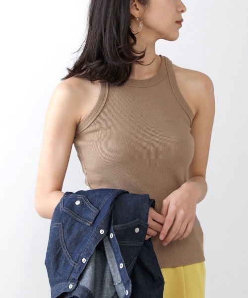 Bou Jeloud(ブージュルード)の「【WEB限定】アメスリタンク(タンクトップ・レディース・ブラック/オフホワイト/オレンジ/ブルー/グリーン/モカ・FREE)」の4枚目の写真