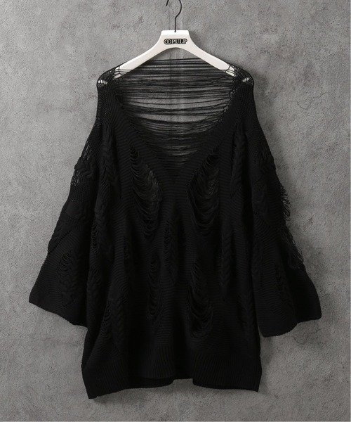 トップス sulvam 22ss YARN LONG SLEEVE KNIT sulvam（サルバム）の「【SULVAM / サルバム】YARN LONGSLEEVE