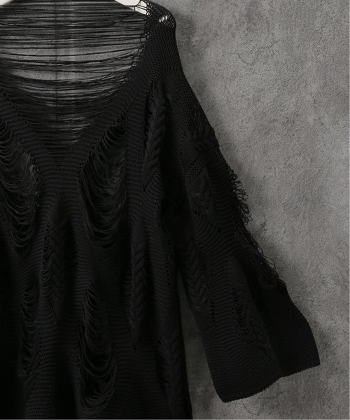 sulvam(サルバム)の「【SULVAM / サルバム】YARN LONGSLEEVE KNIT(ニット/セーター・メンズ・ブラック・MEDIUM)」の7枚目の写真