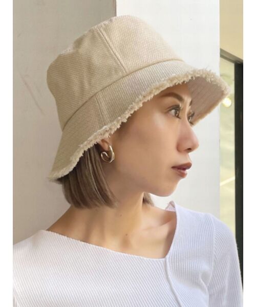 EMODA（エモダ）の「フリンジバケットハット（ハット・レディース・ブラック/ベージュ/その他・FREE）」の6枚目の写真