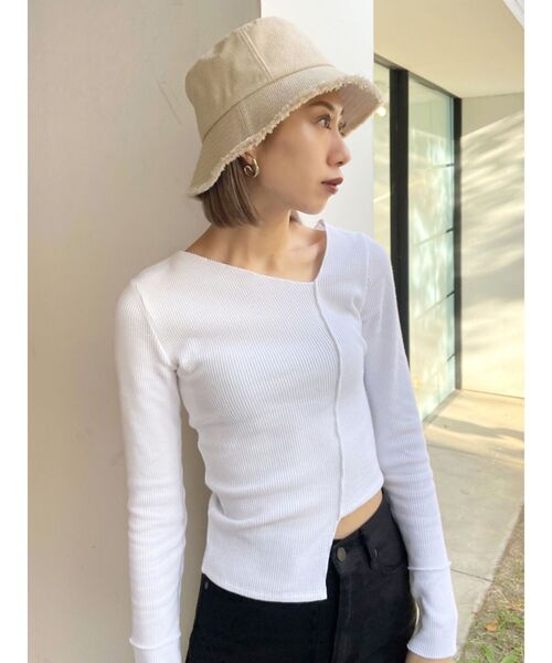 EMODA（エモダ）の「フリンジバケットハット（ハット・レディース・ブラック/ベージュ/その他・FREE）」の4枚目の写真