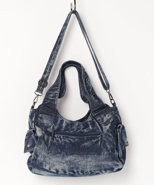 BLACK JACKALL CROWN(ブラックジャッカルクラウン)の「BLACK JACKALL CROWN デニム スタッズ デコレーション 2WAY ショルダーバッグ トートバッグ(ショルダーバッグ・メンズ・ブルー・FREE)」の15枚目の写真