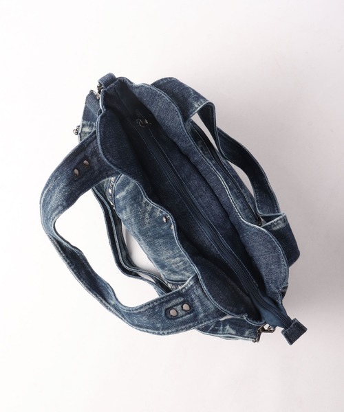 BLACK JACKALL CROWN(ブラックジャッカルクラウン)の「BLACK JACKALL CROWN デニム スタッズ デコレーション 2WAY ショルダーバッグ トートバッグ(ショルダーバッグ・メンズ・ブルー・FREE)」の8枚目の写真