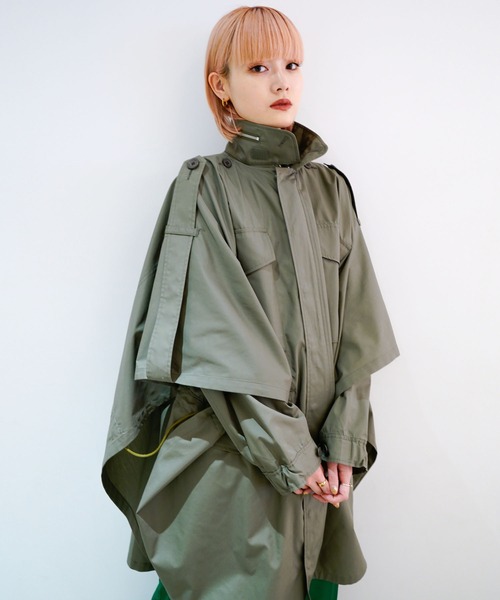 G.V.G.V.（ジーヴィージーヴィー）の「M-65 PONCHO COAT（その他アウター・レディース・カーキ/ピンク/イエロー系その他・36/34）」の4枚目の写真