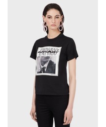 【エンポリオ アルマーニ】EMPORIO ARMANI ロゴ×フォトプリント デザインTシャツ