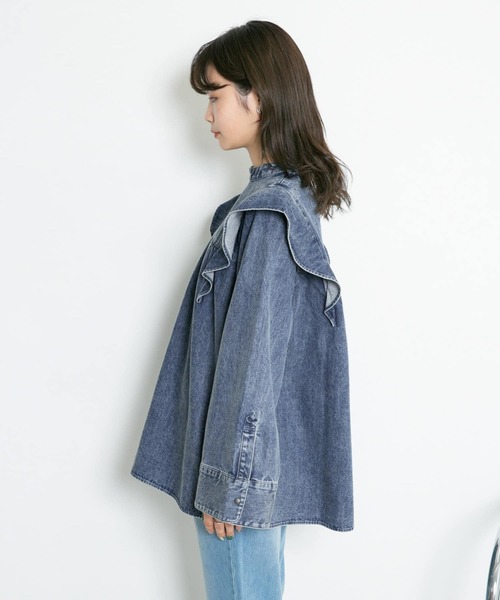 KBF（ケイビーエフ）の「『WEB/一部店舗限定』ダンガリーフリル