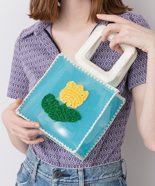 Casselini（キャセリーニ）の「Casselini(キャセリーニ)PVCモチーフミニバッグ（ハンドバッグ・レディース・ブラック/ブルー/ラベンダー・FREE）」の21枚目の写真