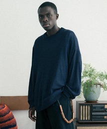 euan. シアー オーバーサイズ メッシュ クルーネックニット