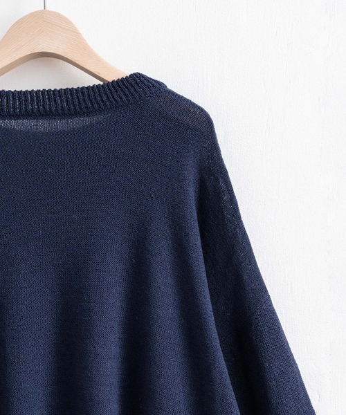 euan.(ユアン)の「euan. シアー オーバーサイズ メッシュ クルーネックニット(ニット/セーター・メンズ・ネイビー/グリーン/ブラック×ホワイト・M/L)」の8枚目の写真