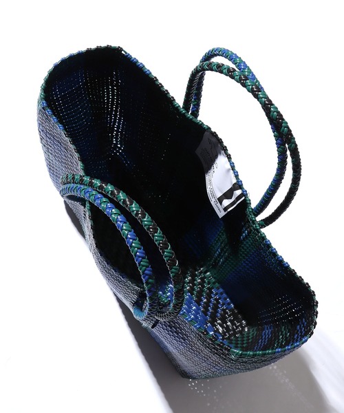 OJO DE MEX（オホデメックス）の「OJO DE MEX/オホデメックス Plastico CAGO Tote Check S カゴバッグ チェック（かごバッグ・レディース・ブラック系・ONE SIZE）」の9枚目の写真