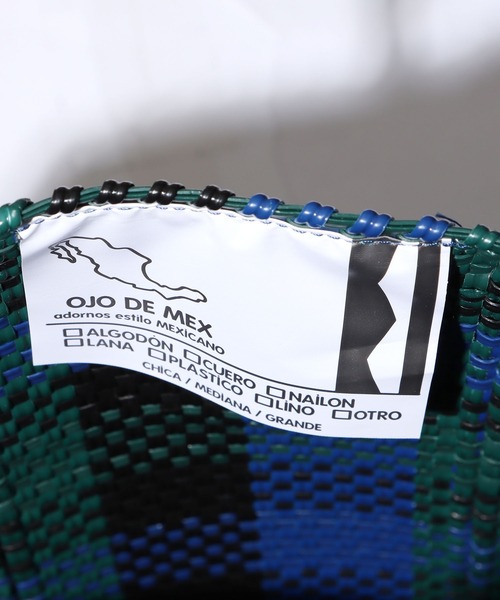 OJO DE MEX（オホデメックス）の「OJO DE MEX/オホデメックス Plastico CAGO Tote Check S カゴバッグ チェック（かごバッグ・レディース・ブラック系・ONE SIZE）」の12枚目の写真