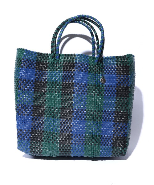 OJO DE MEX（オホデメックス）の「OJO DE MEX/オホデメックス Plastico CAGO Tote Check S カゴバッグ チェック（かごバッグ・レディース・ブラック系・ONE SIZE）」の5枚目の写真
