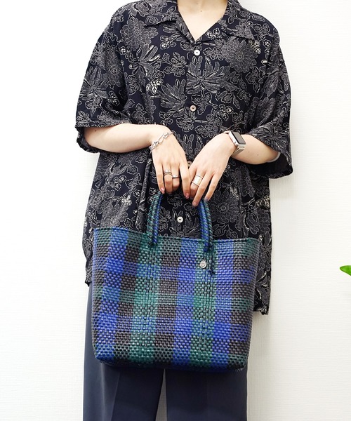 OJO DE MEX（オホデメックス）の「OJO DE MEX/オホデメックス Plastico CAGO Tote Check S カゴバッグ チェック（かごバッグ・レディース・ブラック系・ONE SIZE）」の20枚目の写真