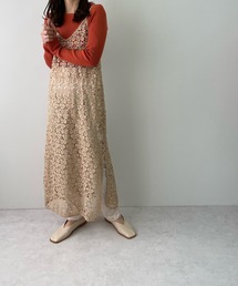 LE MORE | リボンアレンジレースキャミワンピース(ワンピース)