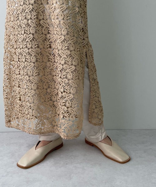 LE MORE(リモア)の「リボンアレンジレースキャミワンピース(ワンピース・レディース・ベージュ/アイボリー・FREE)」の8枚目の写真