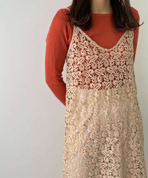 LE MORE(リモア)の「リボンアレンジレースキャミワンピース(ワンピース・レディース・ベージュ/アイボリー・FREE)」の10枚目の写真