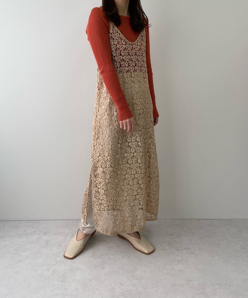 LE MORE(リモア)の「リボンアレンジレースキャミワンピース(ワンピース・レディース・ベージュ/アイボリー・FREE)」の11枚目の写真