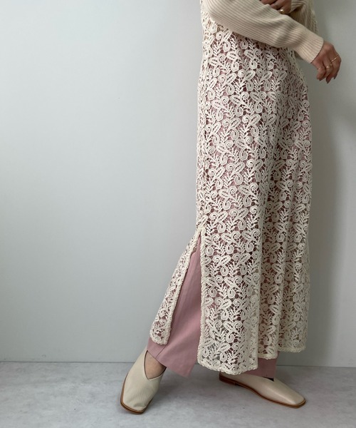 LE MORE(リモア)の「リボンアレンジレースキャミワンピース(ワンピース・レディース・ベージュ/アイボリー・FREE)」の18枚目の写真