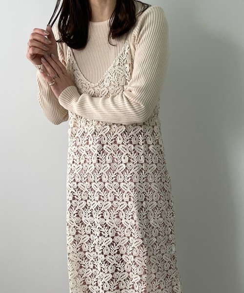 LE MORE(リモア)の「リボンアレンジレースキャミワンピース(ワンピース・レディース・ベージュ/アイボリー・FREE)」の20枚目の写真