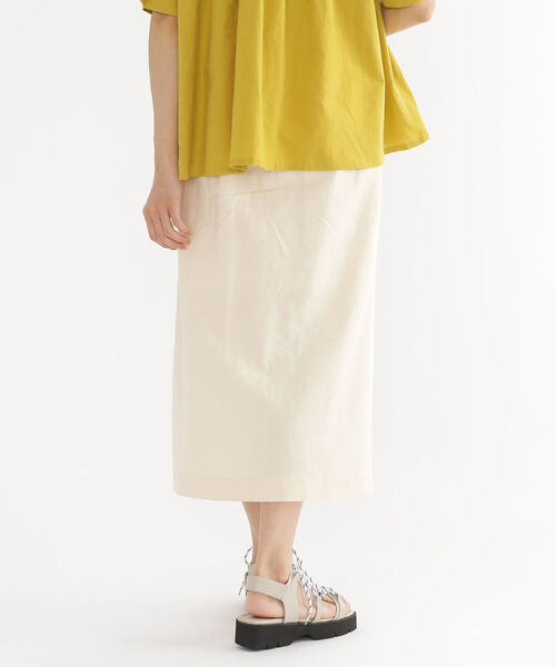 BEAMS HEART（ビームスハート）の「BEAMS HEART / リネン混 ラップ風スカート（スカート・レディース・ホワイト系その他5/オリーブ/オレンジ系その他6・MEDIUM/SMALL）」の12枚目の写真