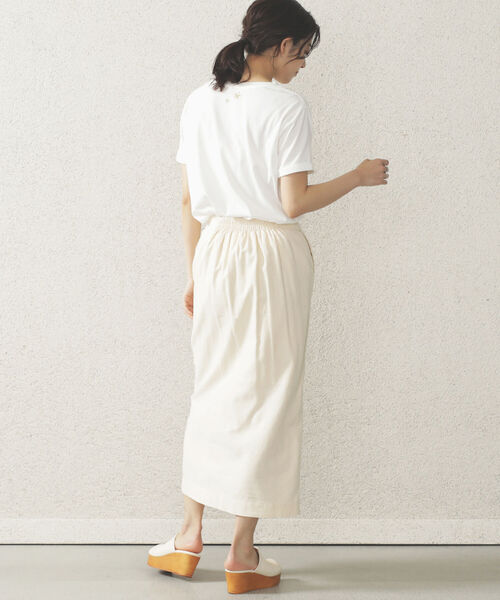 BEAMS HEART（ビームスハート）の「BEAMS HEART / リネン混 ラップ風スカート（スカート・レディース・ホワイト系その他5/オリーブ/オレンジ系その他6・MEDIUM/SMALL）」の18枚目の写真