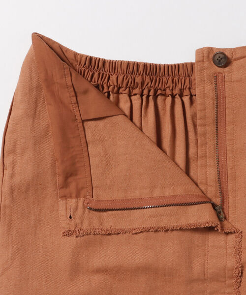 BEAMS HEART（ビームスハート）の「BEAMS HEART / リネン混 ラップ風スカート（スカート・レディース・ホワイト系その他5/オリーブ/オレンジ系その他6・MEDIUM/SMALL）」の20枚目の写真