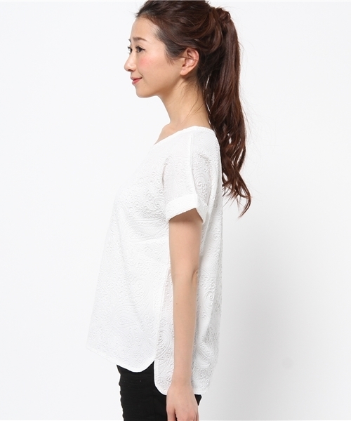 BEAMS LIGHTS Women's（ビームスライツ ウィメンズ）の「Anisha / ジョセリンT（Tシャツ/カットソー・レディース・ホワイト/ネイビー・FREE）」の9枚目の写真