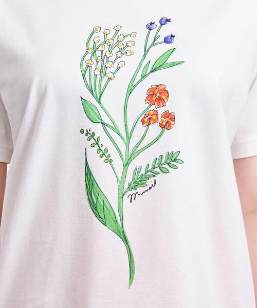MUVEIL（ミュベール）の「【別注】＜MUVEIL（ミュベール）＞ フラワー Tシャツ-united LOVE project 2022†（Tシャツ/カットソー・レディース・ホワイト/ライラック・38）」の14枚目の写真