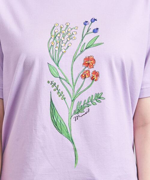 MUVEIL（ミュベール）の「【別注】＜MUVEIL（ミュベール）＞ フラワー Tシャツ-united LOVE project 2022†（Tシャツ/カットソー・レディース・ホワイト/ライラック・38）」の13枚目の写真