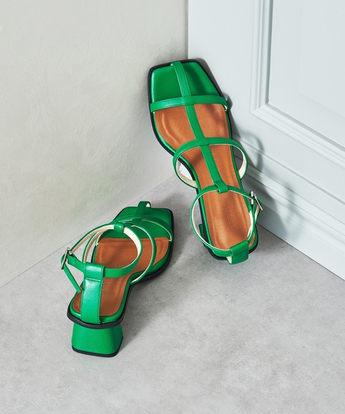 ORiental TRaffic（オリエンタルトラフィック）の「ボーンストラップヒールサンダル/21211（サンダル・レディース・ブラック/グリーン/ホワイト・LL/L/M/S/3L/SS）」の8枚目の写真