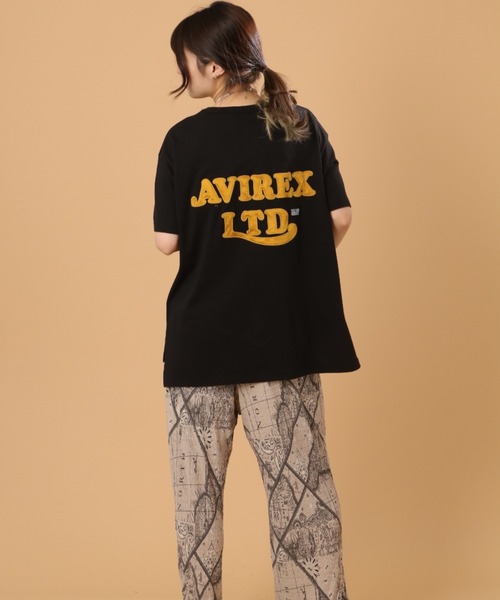 AVIREX（アヴィレックス）の「SATIN WAPPEN T-SHIRT/ サテンワッペンティーシャツ（Tシャツ/カットソー・レディース・オフホワイト/ブラック/ネイビー・FREE）」の11枚目の写真