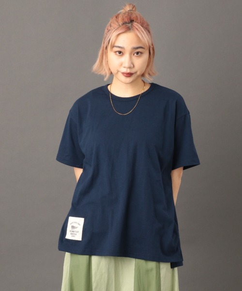 AVIREX（アヴィレックス）の「SATIN WAPPEN T-SHIRT/ サテンワッペンティーシャツ（Tシャツ/カットソー・レディース・オフホワイト/ブラック/ネイビー・FREE）」の12枚目の写真