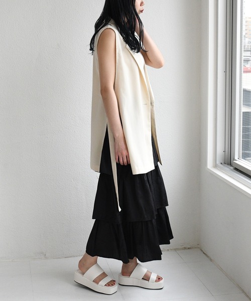 NOFALL(ノーフォール)の「プラットフォームミュールサンダル(サンダル・レディース・ブラック/ホワイト・M/S/L/LL)」の10枚目の写真