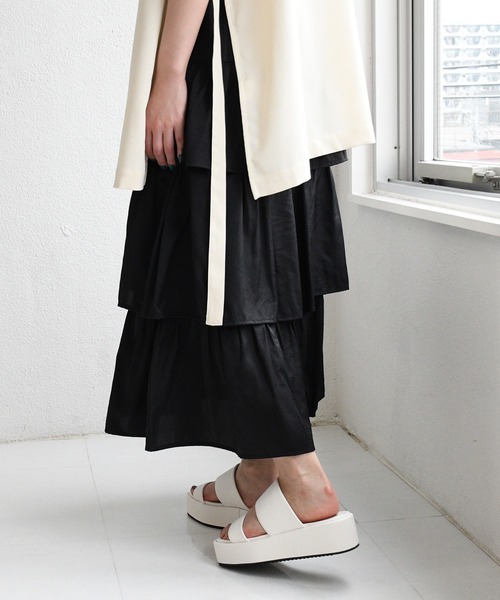 NOFALL(ノーフォール)の「プラットフォームミュールサンダル(サンダル・レディース・ブラック/ホワイト・M/S/L/LL)」の8枚目の写真