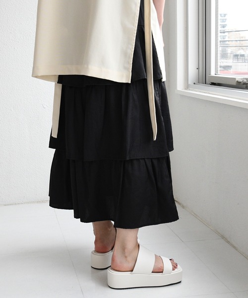 NOFALL(ノーフォール)の「プラットフォームミュールサンダル(サンダル・レディース・ブラック/ホワイト・M/S/L/LL)」の13枚目の写真